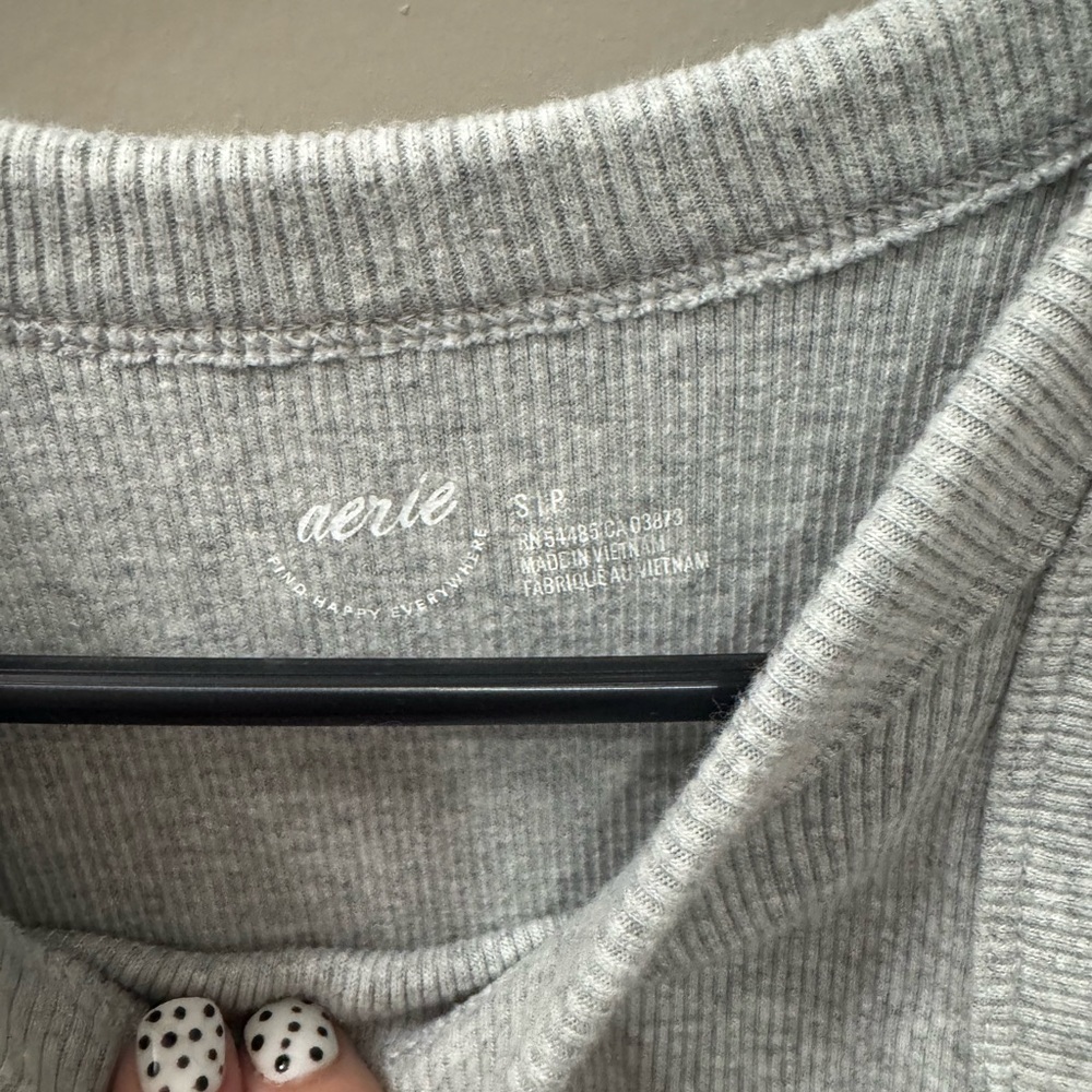 Aerie Gray Women's Cropped Tank